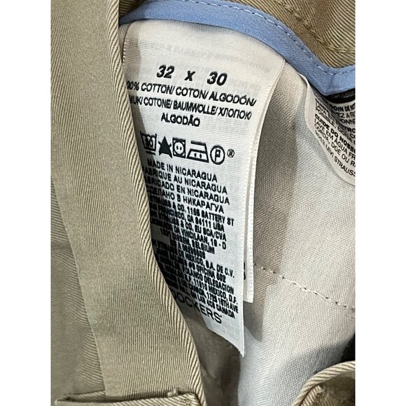 Dockers pants suit pants pockets straight fit cotton solid tan 32 x 30 READ - Picture 10 of 10